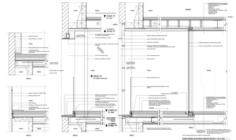 Verticale details loggia