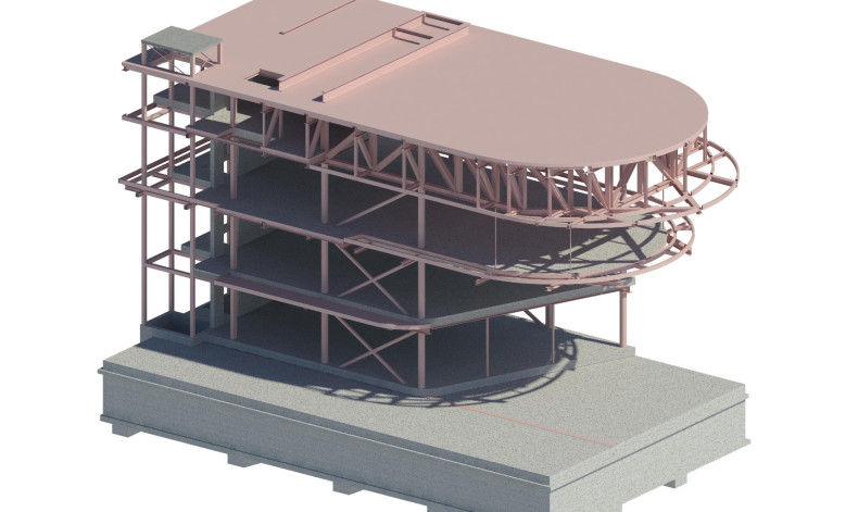 Constructiemodel Bediencentrale (bron: IMd Raadgevende Ingenieurs)