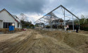 Staalconstructie tijdens de bouw